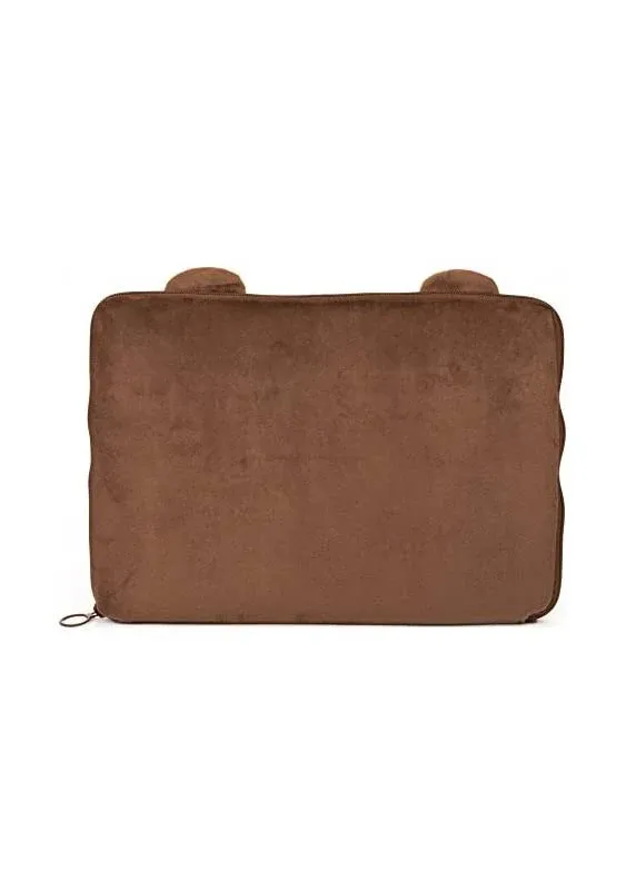 GUND LINE Friends Brown Zippered Computer Laptop Soft Case, 10.5H x 15