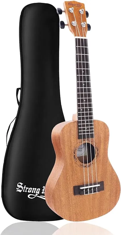 Strong Wind Soprano Ukulele for Beginners,Mahogany 21 Inch Hawaiian Adult Ukelele Kit Guitar Ukalalee With Gig Bag(Soprano 21inch)