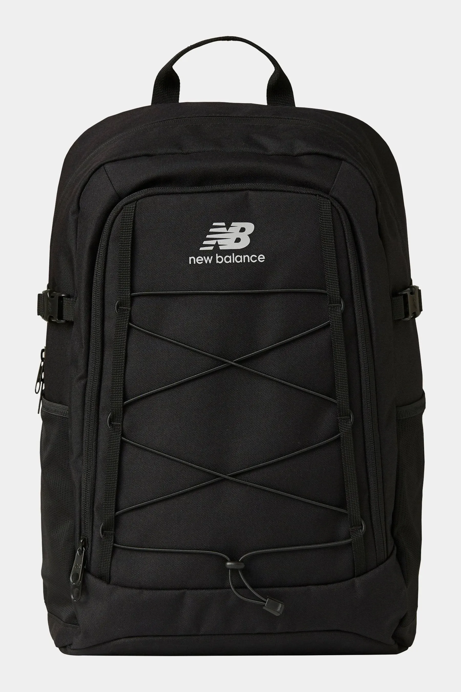 Concept One New Balance Laptop Backpack, Bungee Travel Bag for Men and Women, Black, 17 Inch