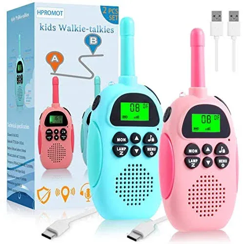 Walkie Talkies for Kids: 2 Pack Rechargeable Kids Walkie Talkies, Long Range 22 