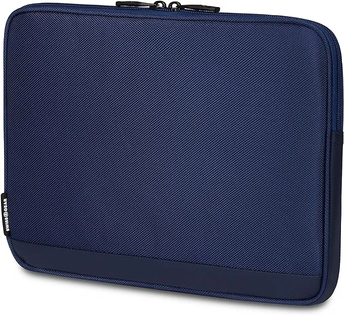 SwissGear Padded Zippered Laptop Sleeve, Micro-Twill Laptop Case with Fleece Lining & Front Webbing