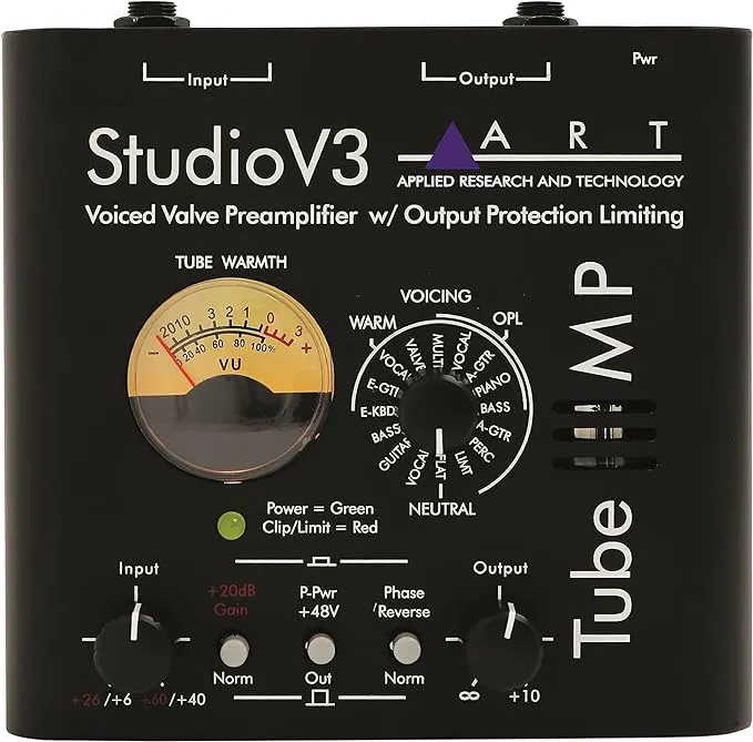 ART TubeMPSTV3 Variable Valve Voicing Tube Mic Preamp With Limiter 