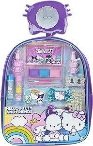 Hello Kitty Townley Girl Makeup Filled Backpack Multi-Color Cosmetic Set for