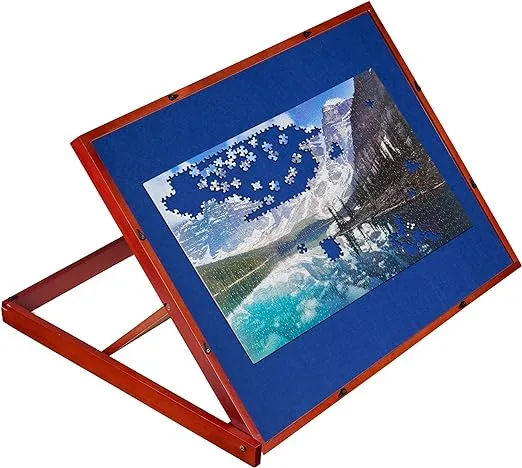 1500 Piece Wooden Jigsaw Puzzle Table Puzzle Easel - with Wooden Cover, Adjustable Hight Puzzle Board | 27” X 35” Jigsaw Puzzle Board Portable - Portable Puzzle Table | for Adults