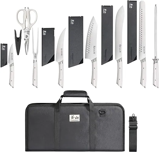 Cangshan Helena BBQ Knife Bag Set · 9 Piece Set