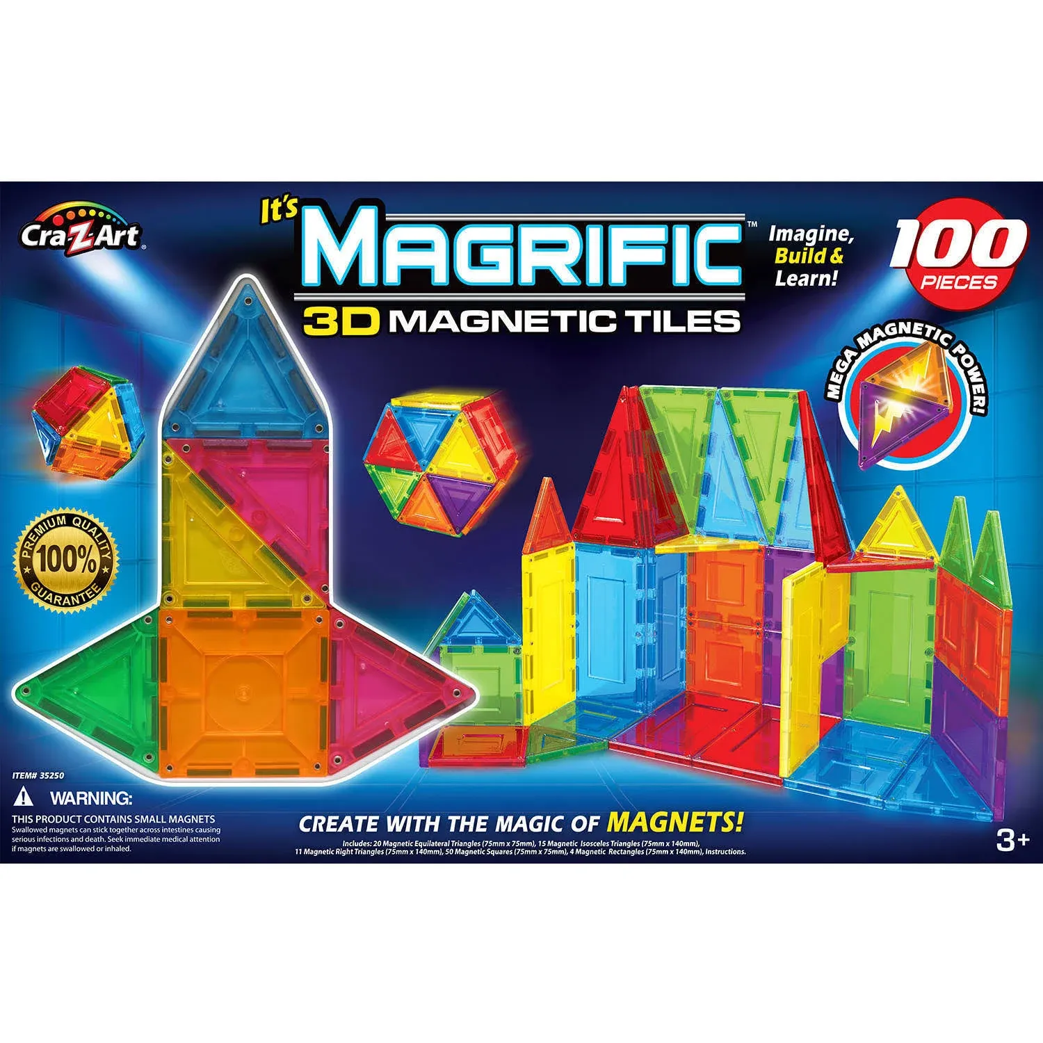 Cra-Z-Art Magrific 3D Magnetic Tiles