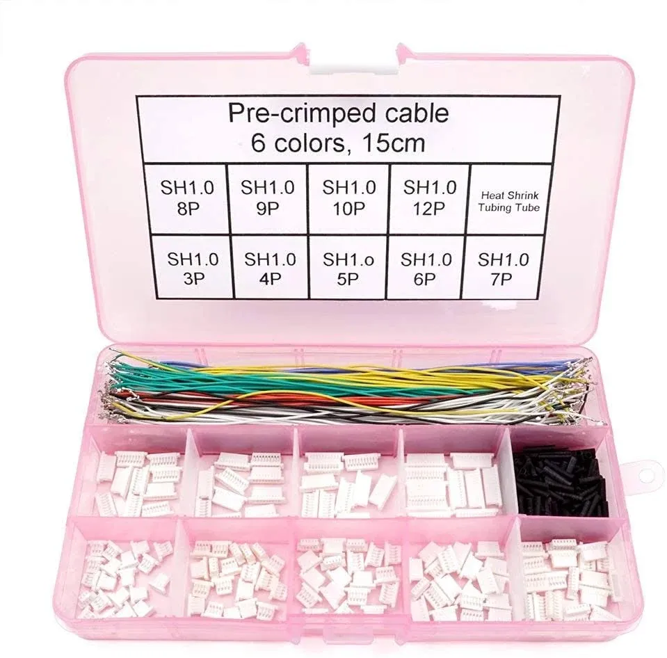 SH1.0 Connectors and Pre-Crimped Silicone Cables Compatible with JST SH 1.0mm 