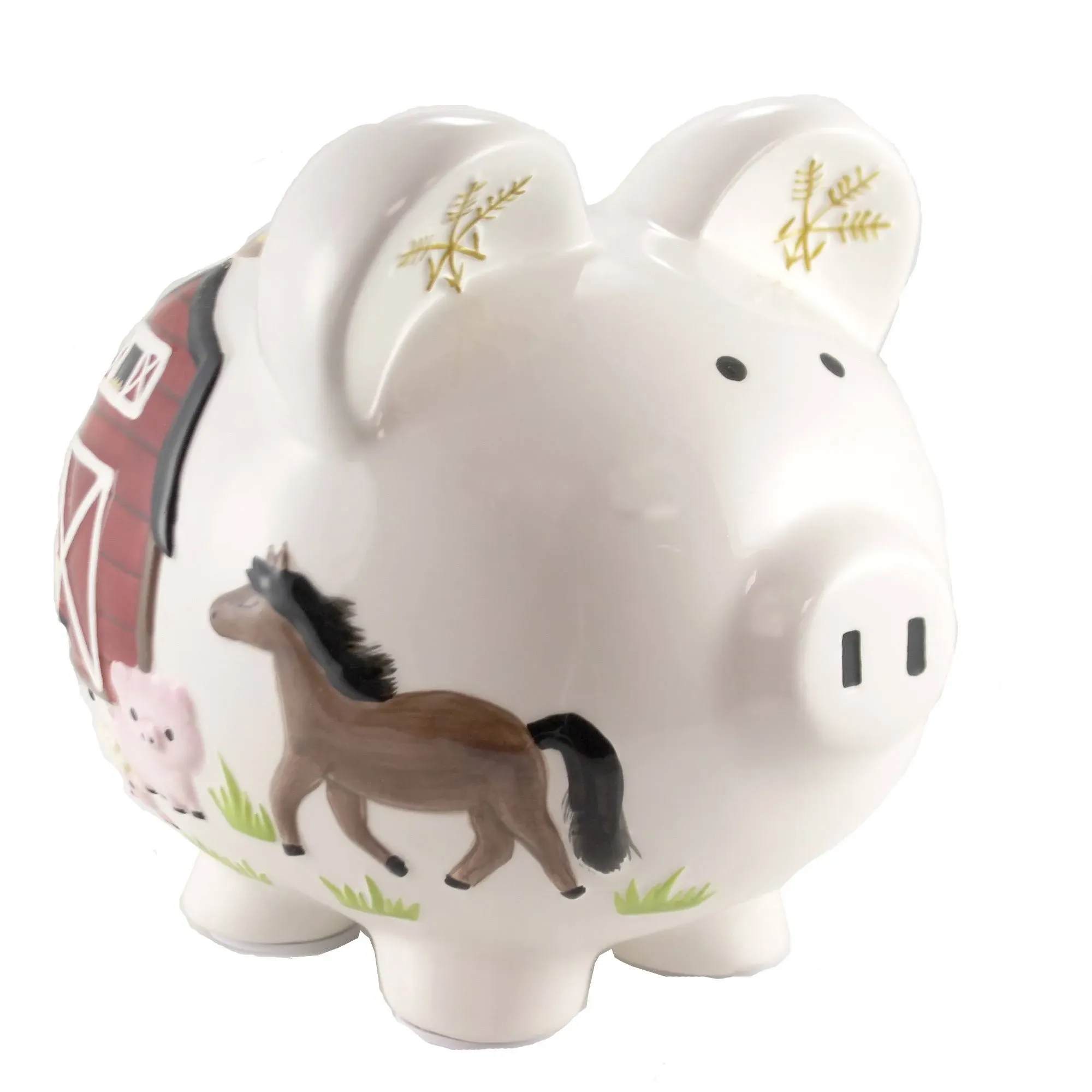 Child to Cherish Ceramic Piggy Bank for Boys (Barnyard)