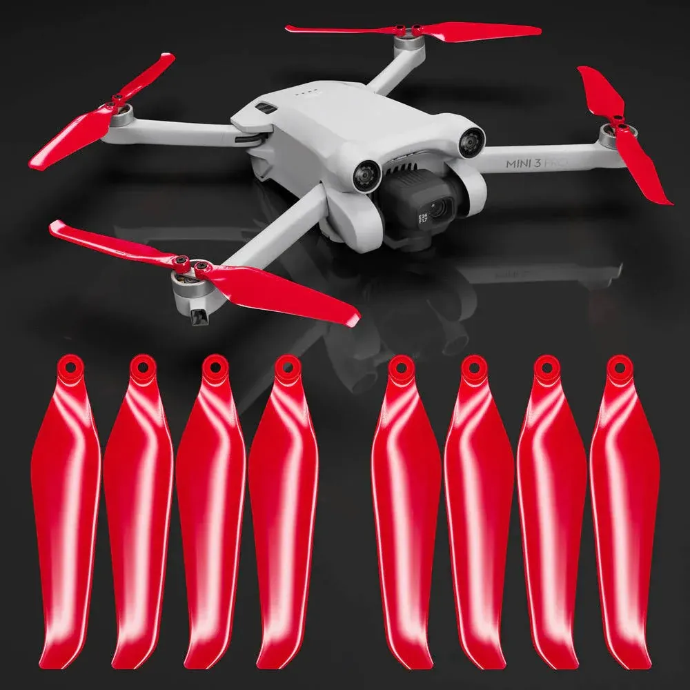 Master Airscrew Stealth Propellers for DJI Mini 3 Pro &amp; Mini 4 Pro - Red 4 p