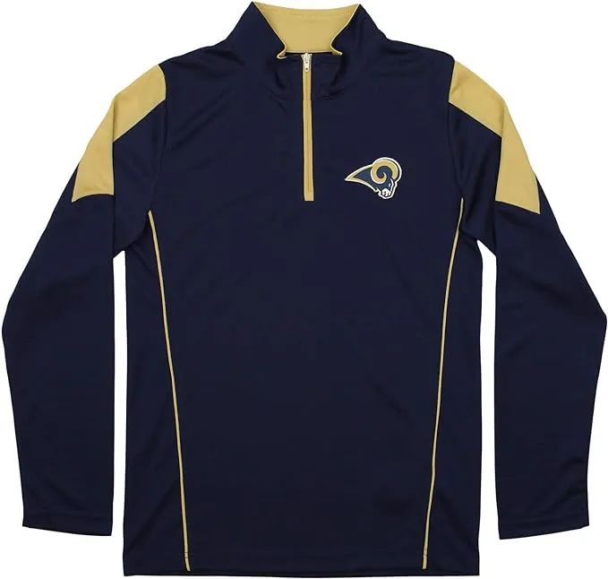 Outerstuff Youth NFL Los Angeles Rams Lightweight 1/4 Zip Pullover