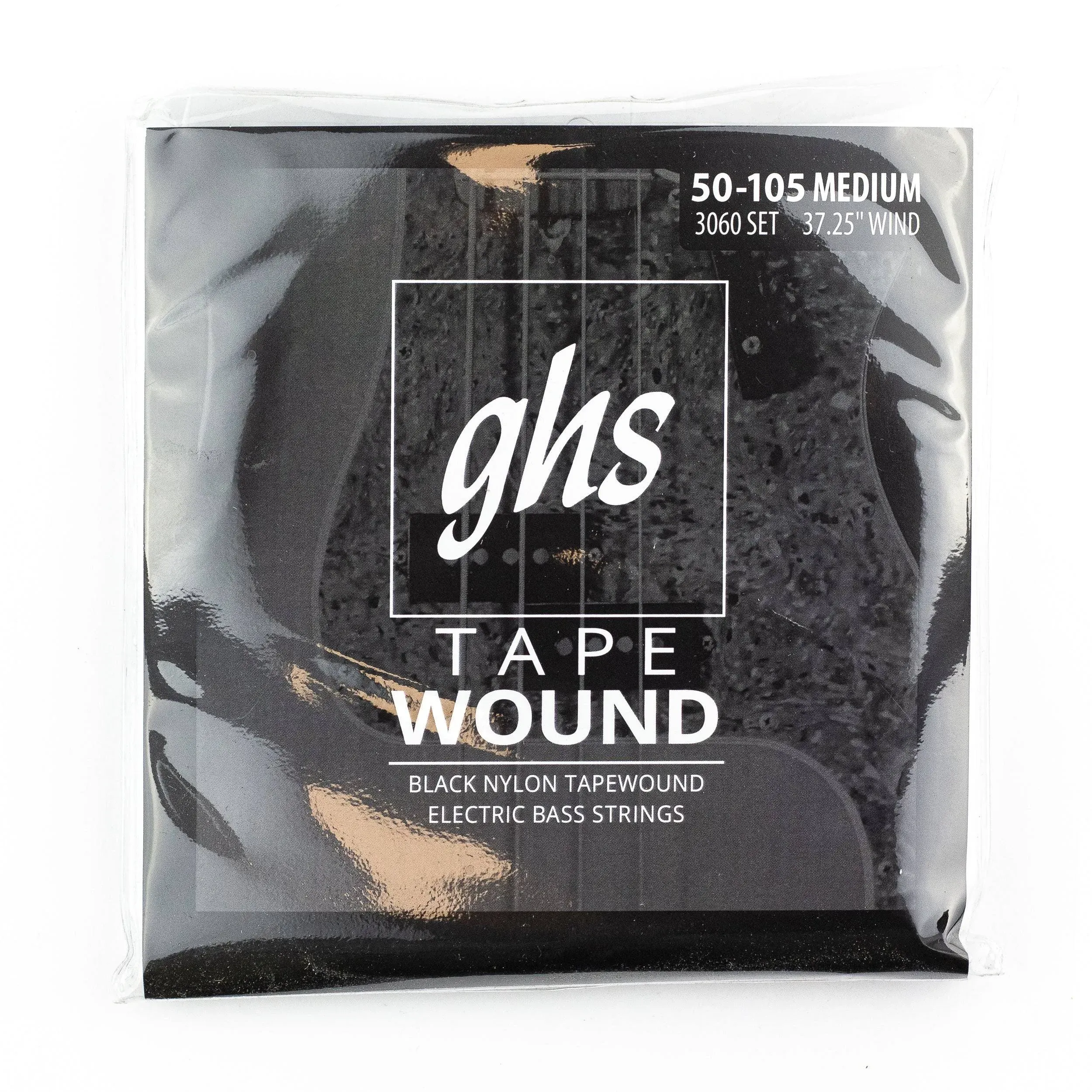 GHS 3060 Black Nylon Tapewound Electric Bass Strings 50-105 Medium