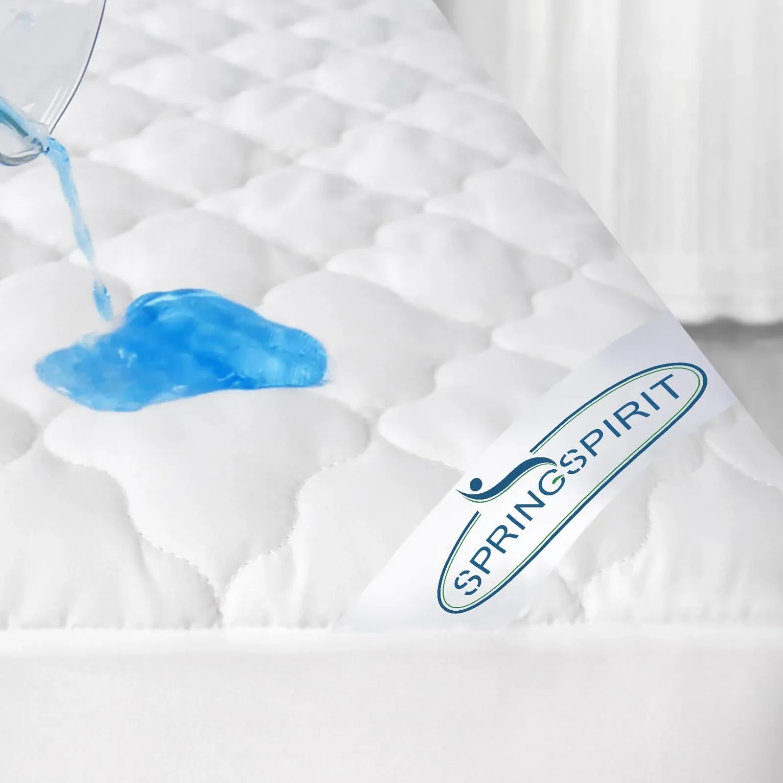 Springspirit 14" Waterproof 100% Polyester Mattress Pad, Full