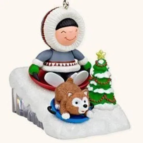 Hallmark - Frosty Friends Sledding Down Snowy Hill - 29th in Series Ornament