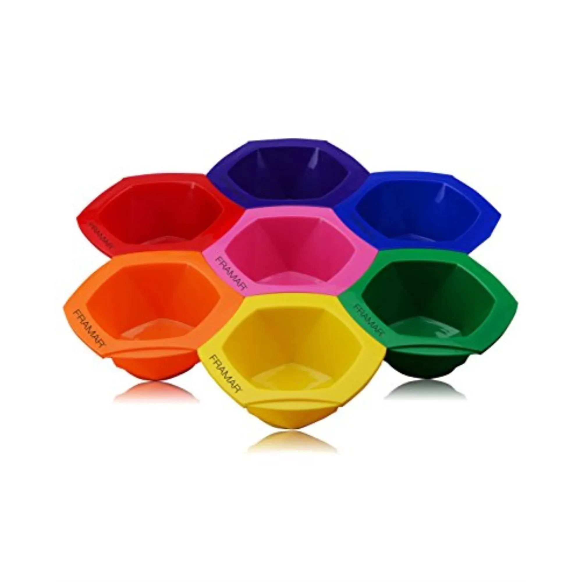 Framar Multi-Colored Connect and Color Bowl Set Mixing Bowls for Hair Color,