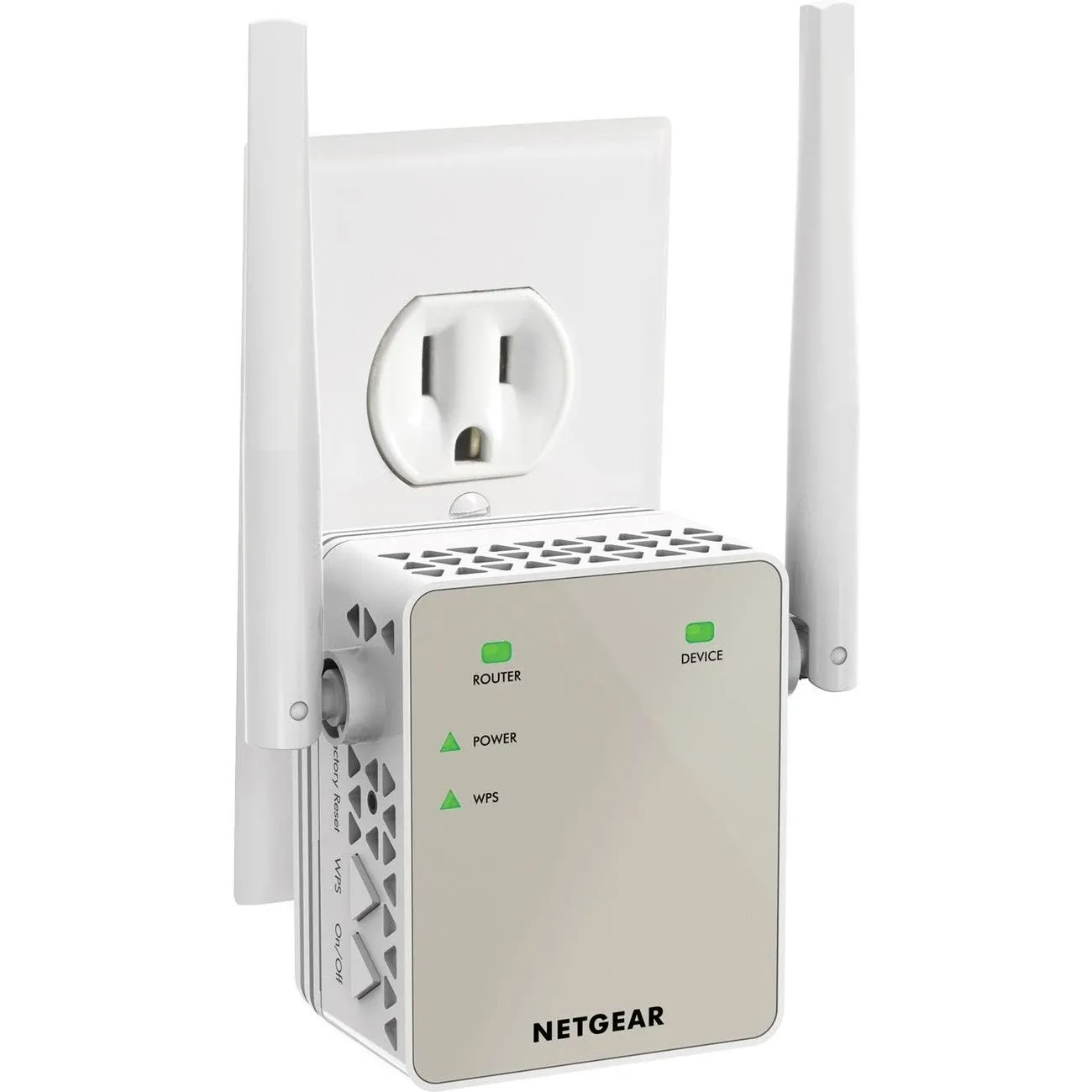 NETGEAR Wi-Fi Range Extender EX6120 - Coverage Up to 1500 Sq Ft and 25 Devices with AC1200 Dual Band Wireless Signal Booster & Repeater (Up to 1200Mbps Speed), and Compact Wall Plug Design, White