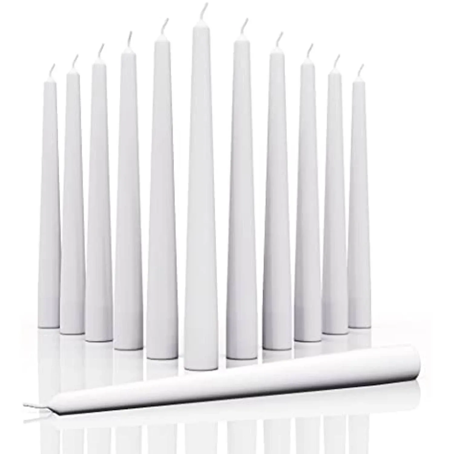 CANDWAX 12 inch Taper Candles Set of 12 - Dripless and Smokeless Candle Unscented ...