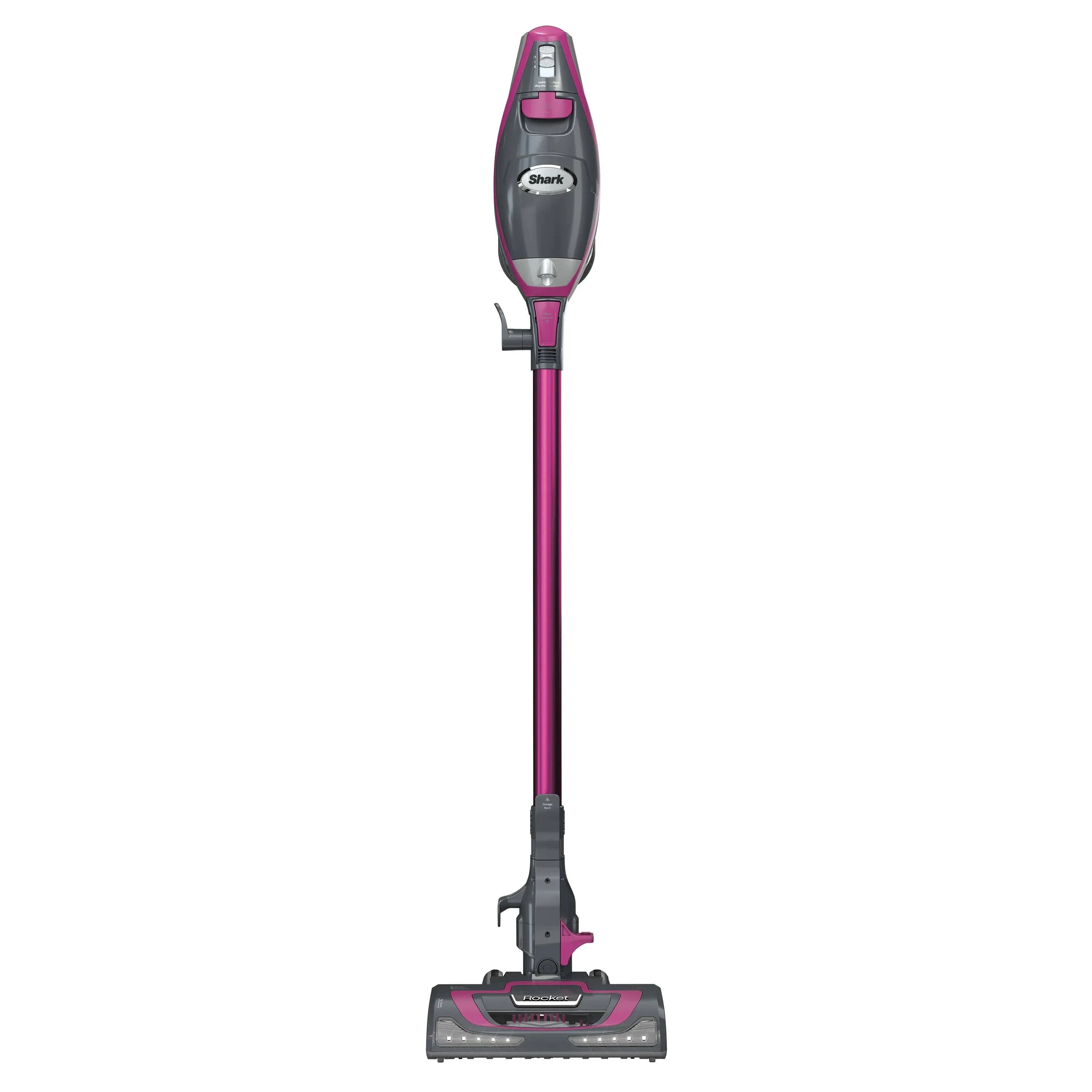 Shark HV371 Rocket Pro DLX Kabelstock, abnehmbarer Handstaubsauger, fortschrittliche Schwenklenkung, XL-Cup, Fugendüse, Polsterwerkzeug & Anti-Allergen-Staubbürste, Fuchsia, Kapazität