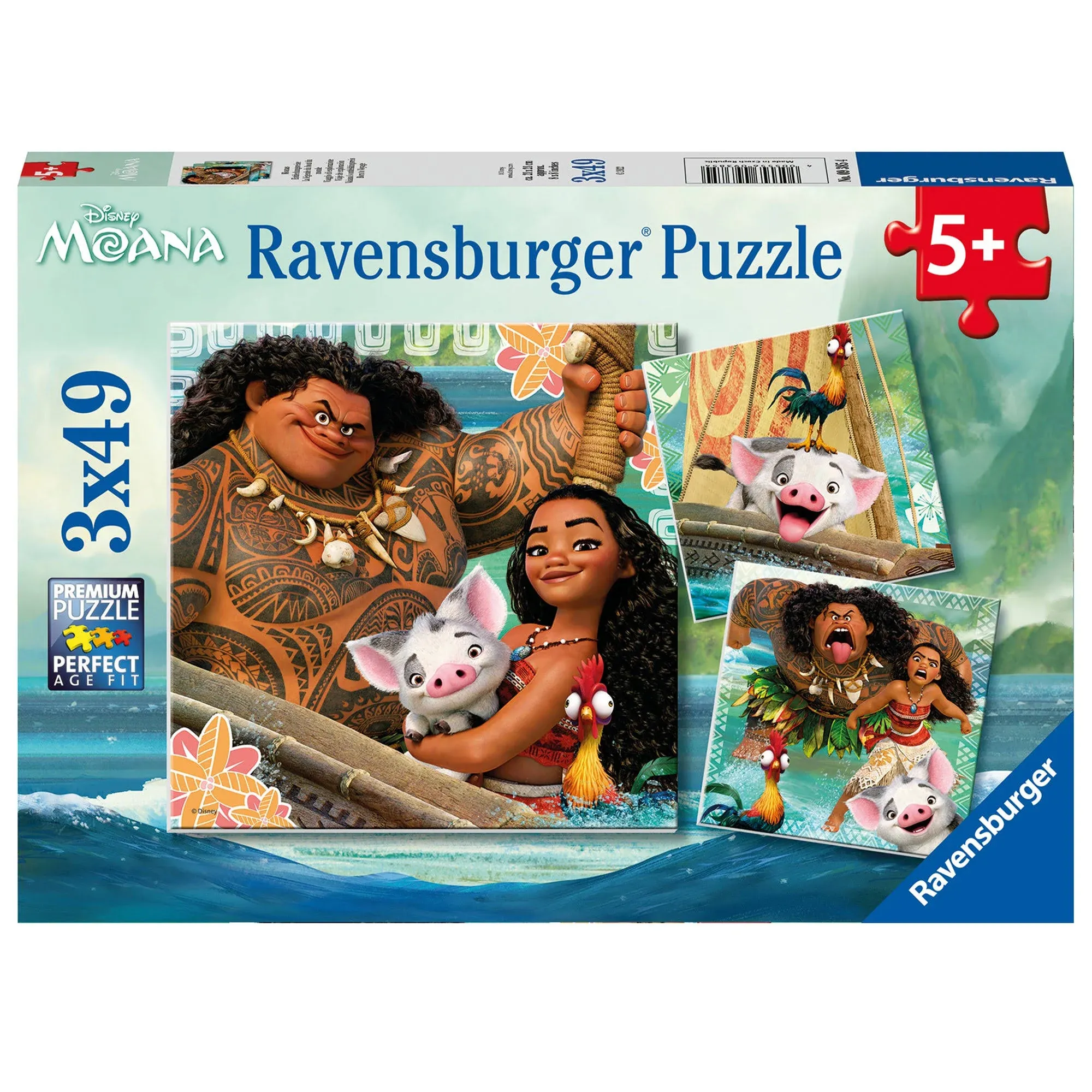 Ravensburger Disney Moana 49 Piece Jigsaw 3-In-1 New Sealed 5+