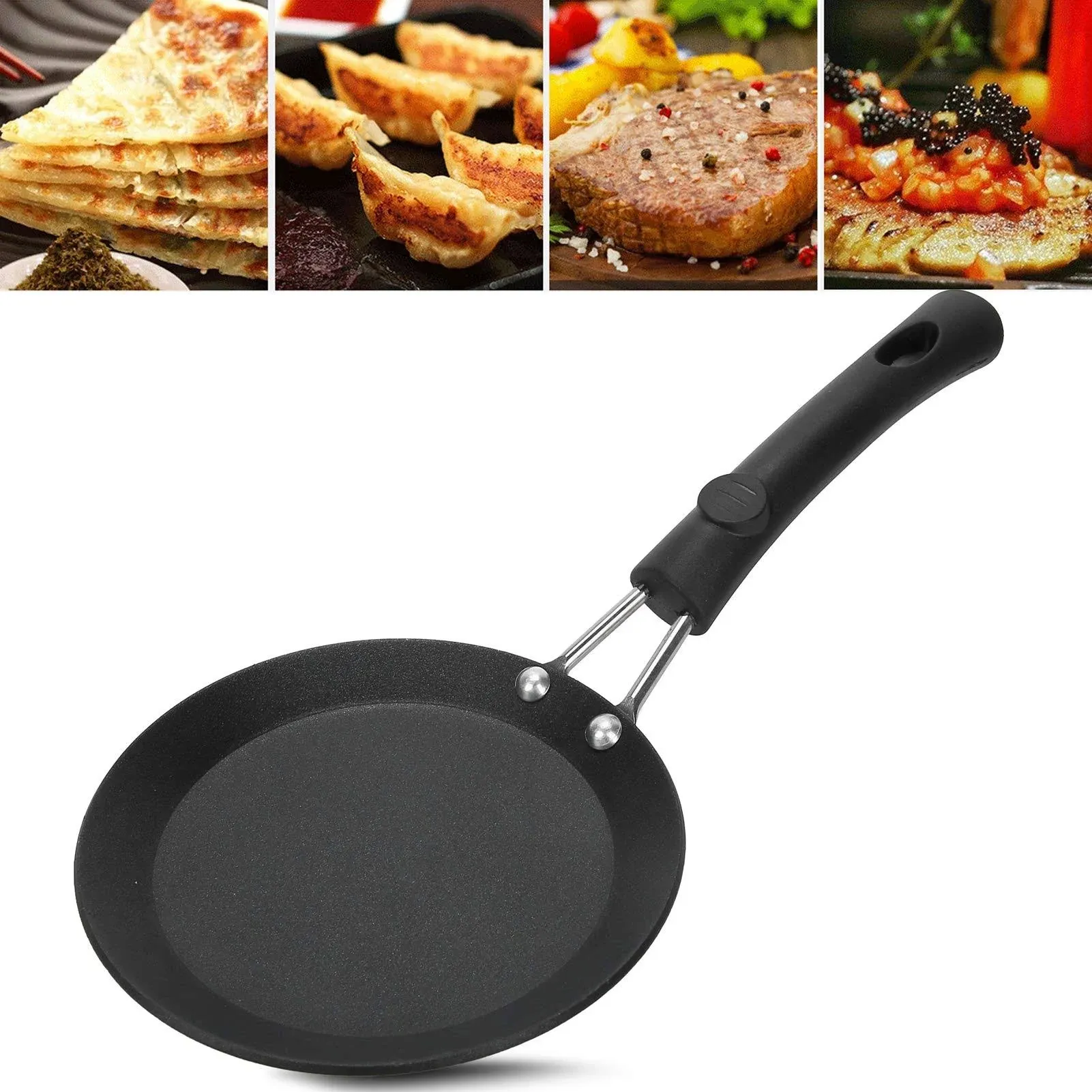 BORDSTRACT Nonstick Frying Pan, Refined Iron Coating Omelette Pan Round 