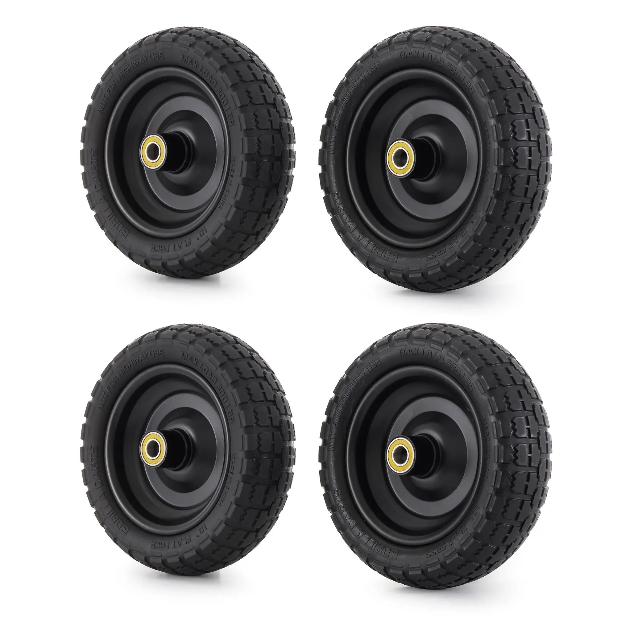 Gorilla Carts Replacement Tire GCT-10NF 10" No Flat 4 Pack