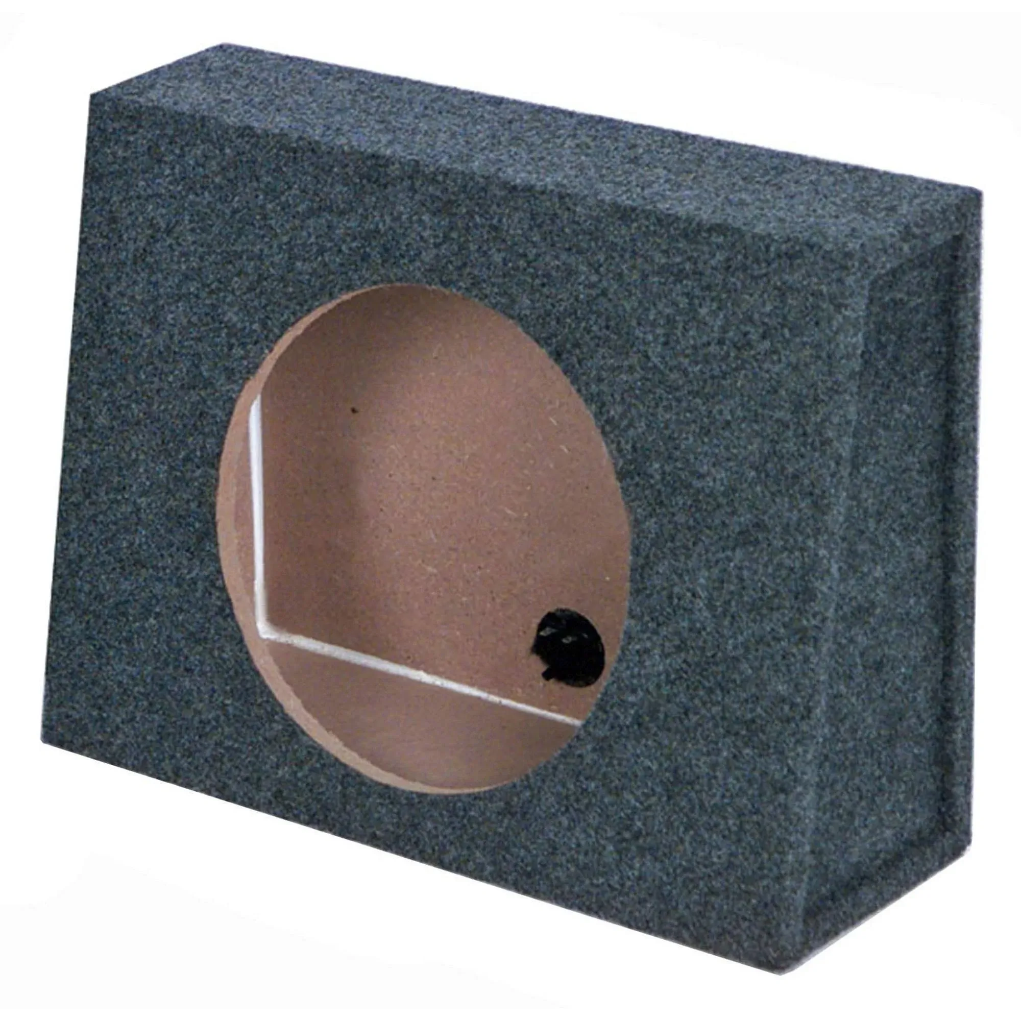 Q Power 10 Inch Single Slim Shallow Sealed Subwoofer Box Sub Enclosure (2 Pack)