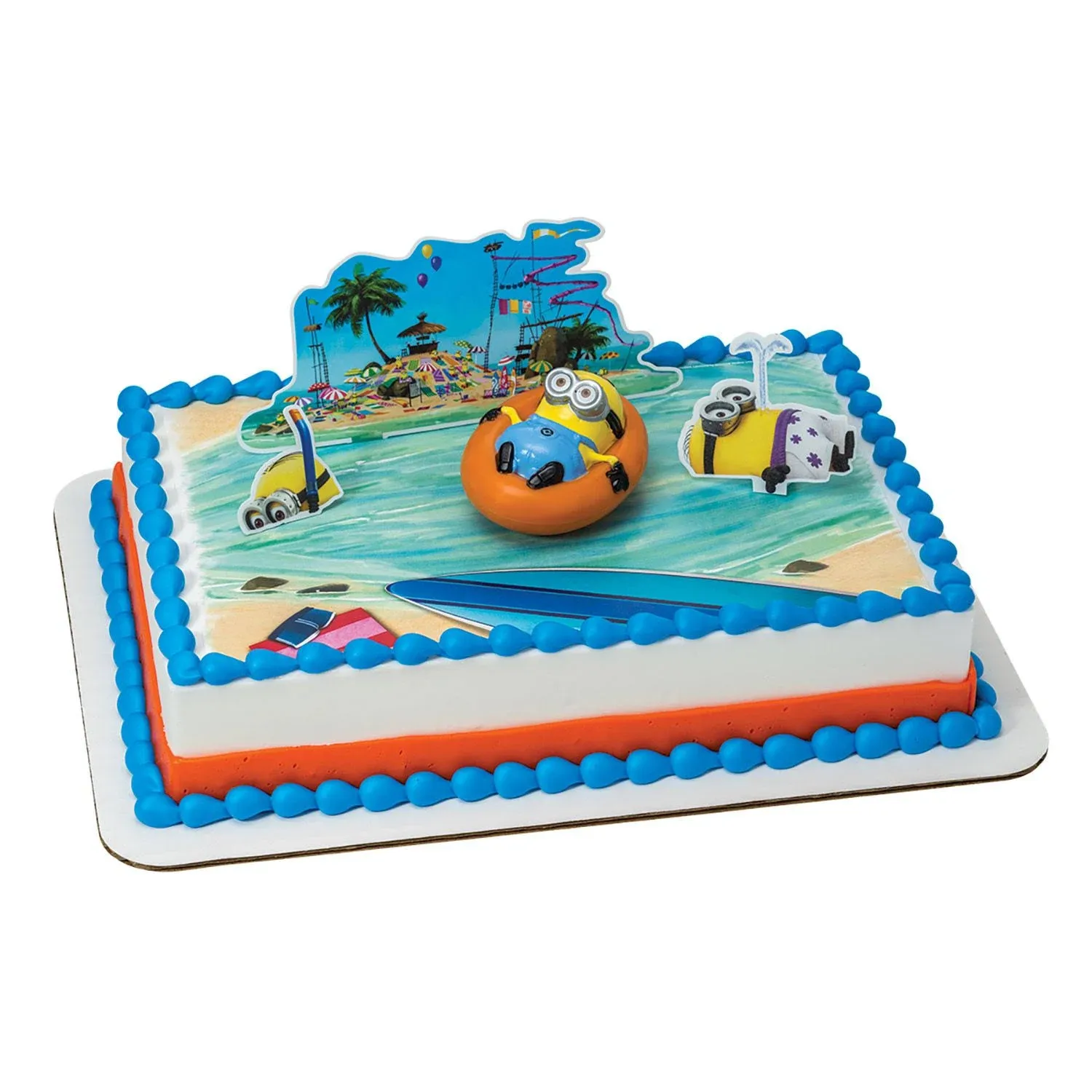 Despicable Me Beach Party DecoSet Cake Decoration.