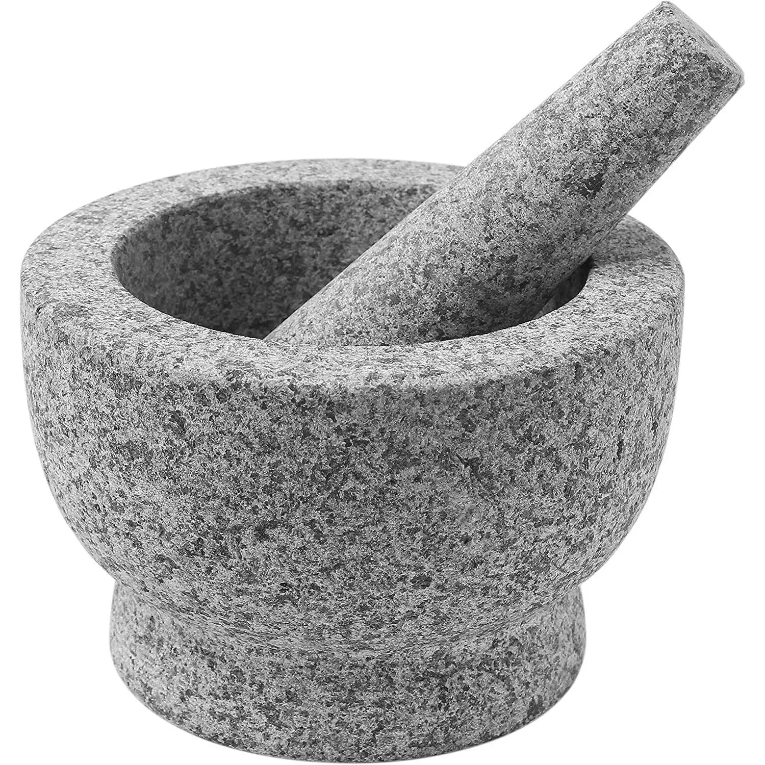 ChefSofi 1.5 Cup-Capacity Mortar and Pestle Set - Unpolished Heavy Granite for Enhanced Performance and Organic Appearance