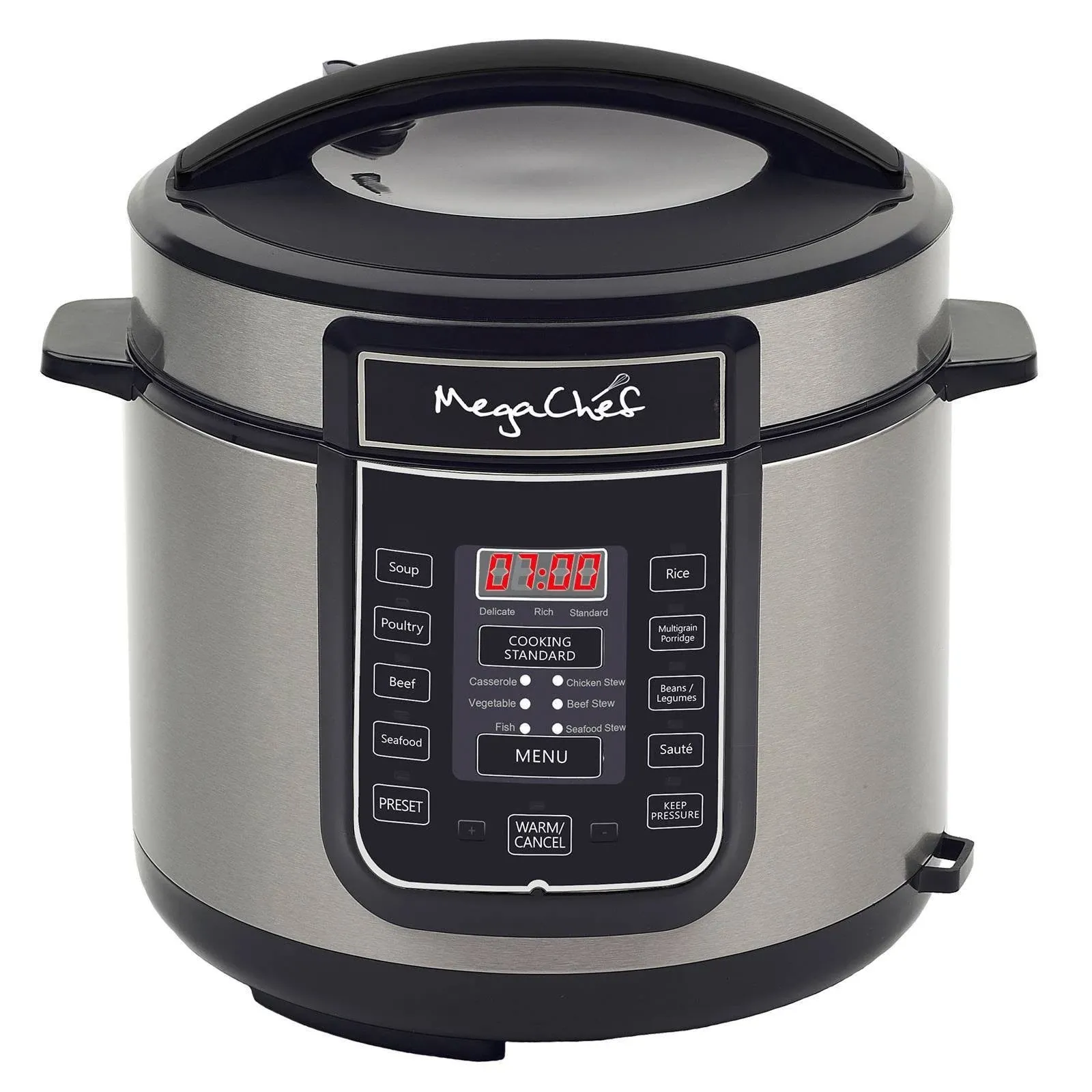 Digital Pressure Cooker, Silver, 6 quart