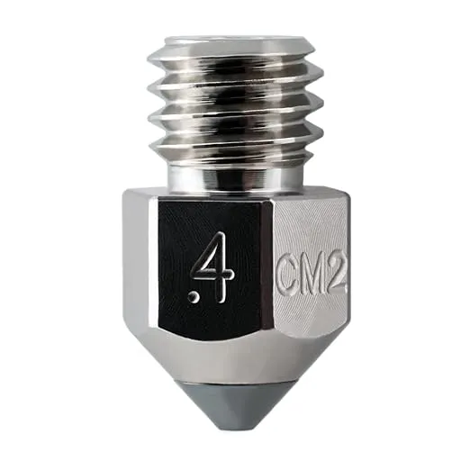 Microswiss CM2 MK8 Nozzle for Makerbot, Creality Ender 3, Ender 3 S1, Ender 5, CR-10 Series - Copper Core - M2 Hardened Steel Tip - Superior Thermal Performance - Exceptional Wear Resistance (.4mm)