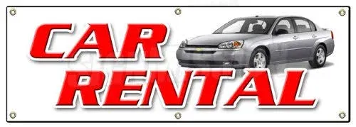 Car Rental Banner Sign