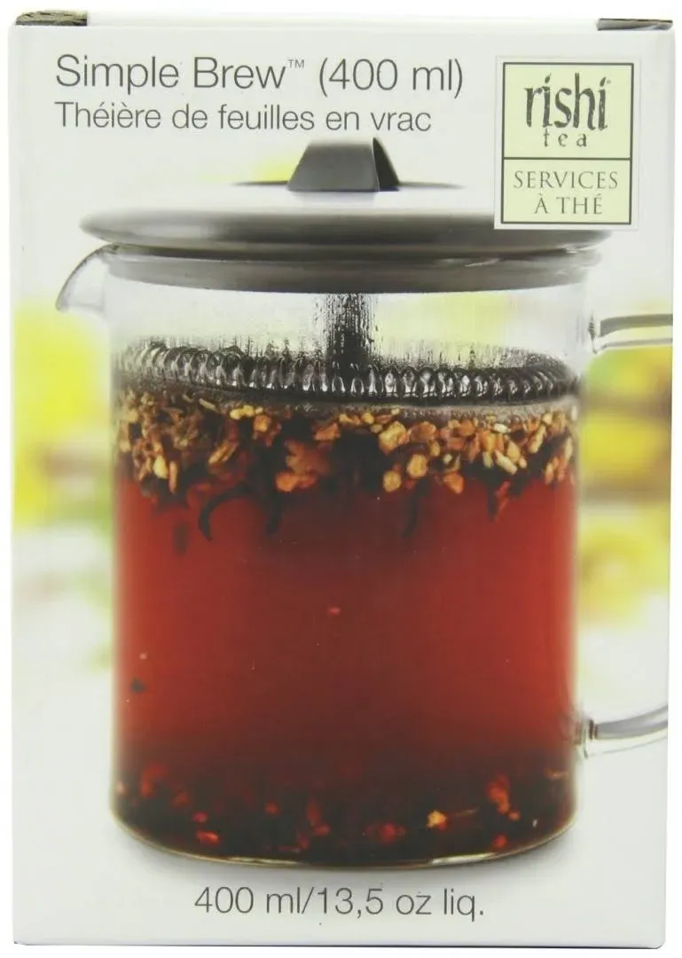 Rishi Tea, Simple Brew, Loose Leaf Teapot, 13.5 fl oz (400 ml)