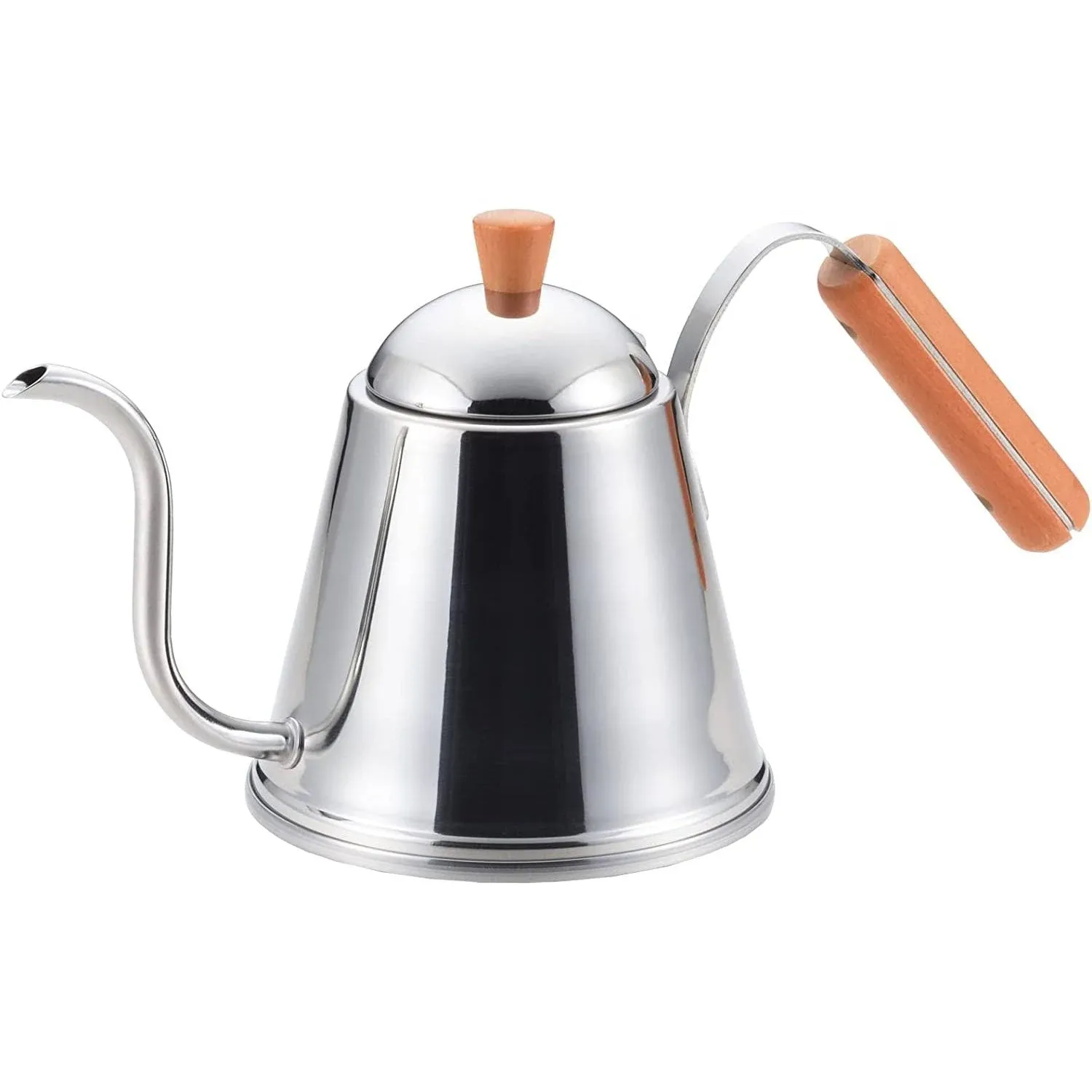 Yoshikawa 1 Litre Stainless Steel Cafe Time Drip Stove Kettle with Wooden Handle