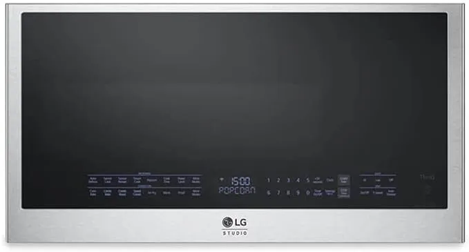 LG Studio Over-the-Range Convection Microwave Oven with Air Fry, Essence White, 1.7 Cu. ft.