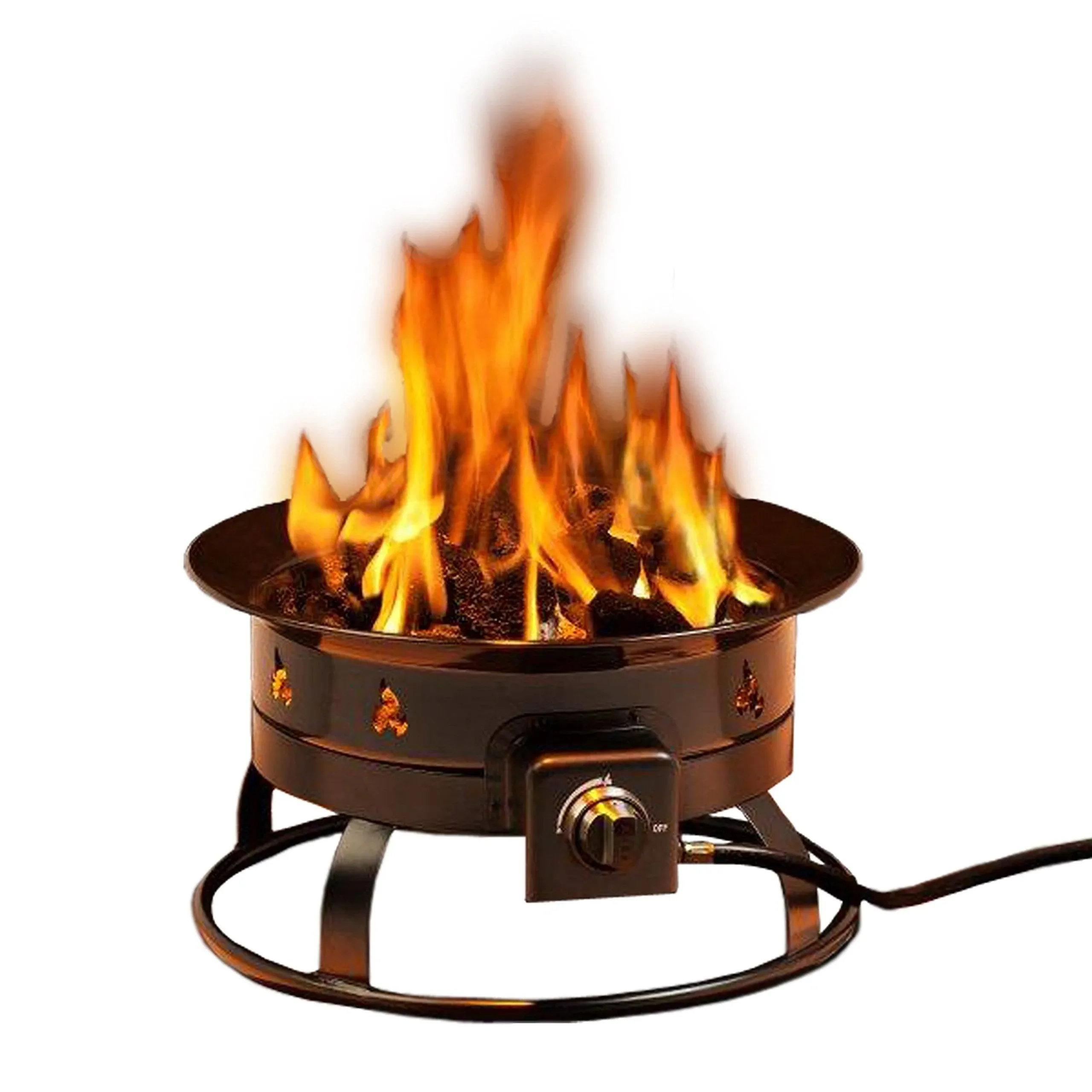 5995 58,000 BTU Portable Propane Smokeless Outdoor Gas Fire Pit Black, NEW