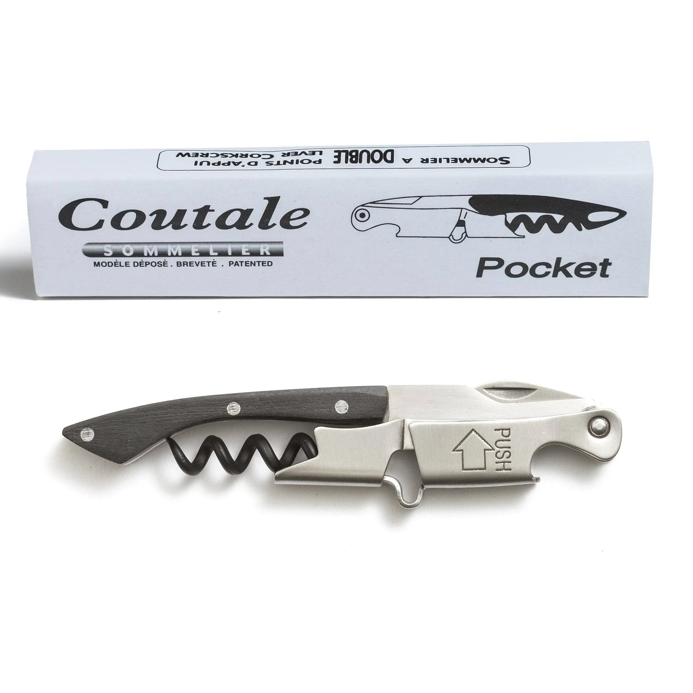 Pocket Prestige Waiters Corkscrew By Coutale Sommelier - Blackwood - French P...