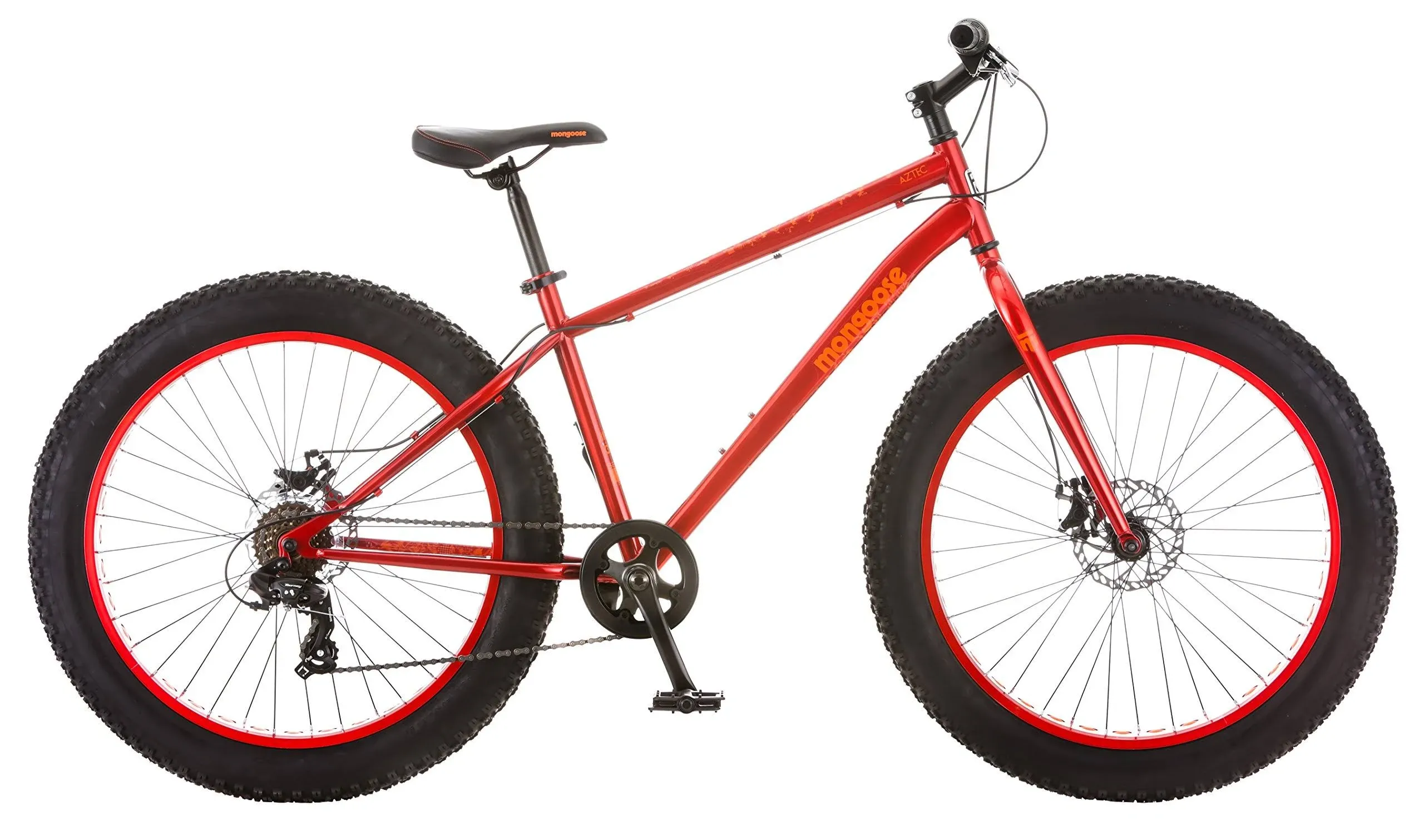 Mongoose Aztec Mens and Womens Fat Tire Bike, 18-Inch Steel Frame, 26-Inch Wheel