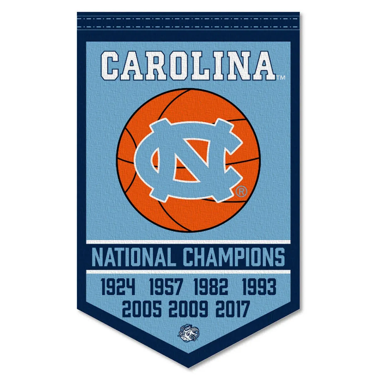 College Flags & Banners Company North Carolina Tar Heels Basketball National Champions Banner