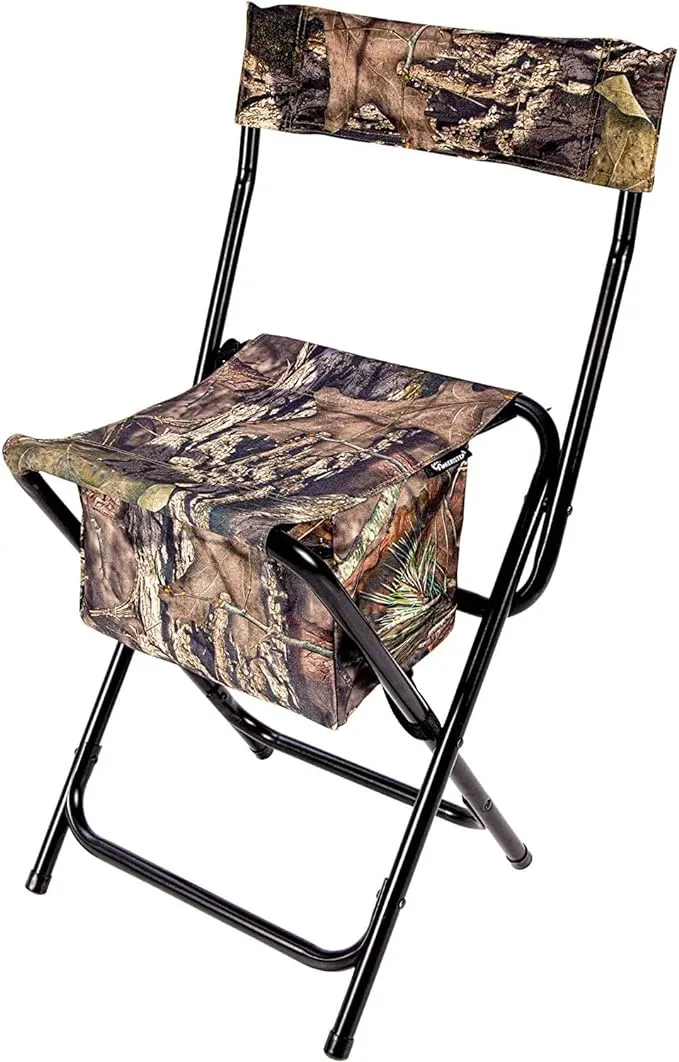 AMERISTEP Hunting Foldable Design Portable Lightweight High-Back Blind Chair with Backrest, Mossy Oak Break-up Country