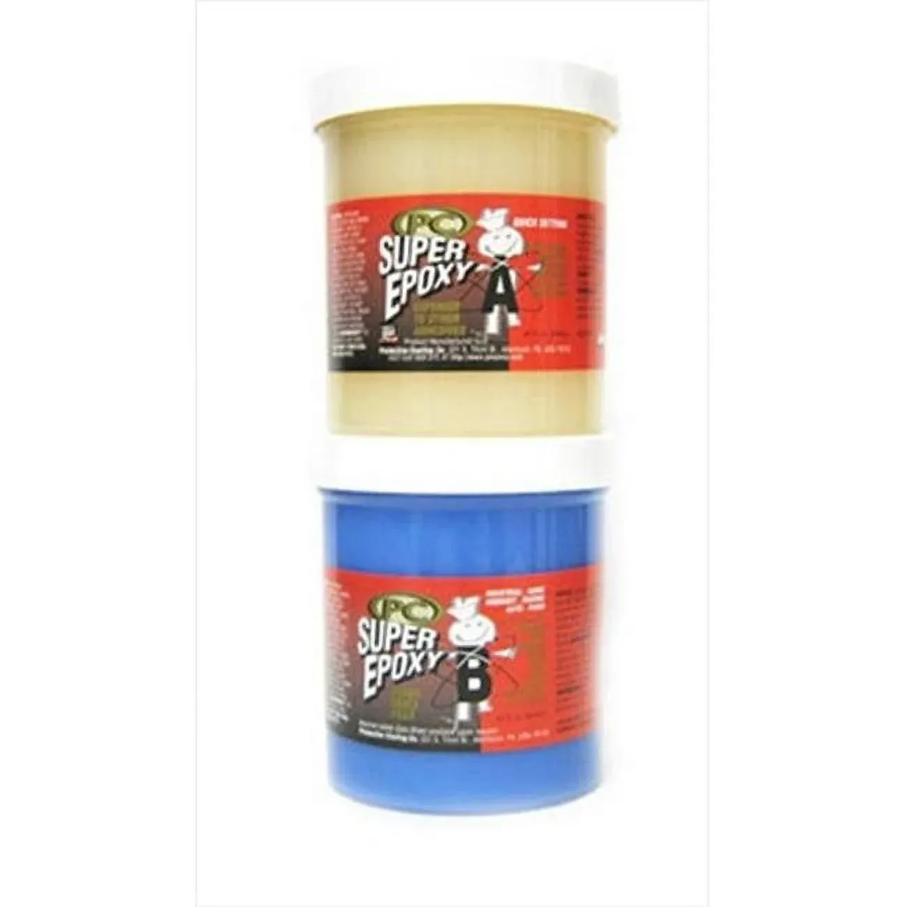 PC Products PC-Super Epoxy Adhesive Paste, Two-Part 32oz in Two Jars, Translucent, 32629