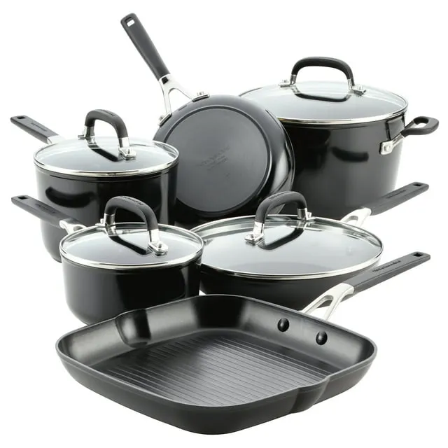 Hard Anodized 10 Piece Nonstick Cookware Pots and Pans Set