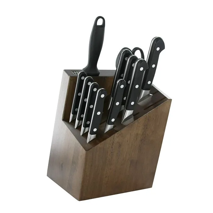 ZWILLING J.A. Henckels Zwilling Pro 12 Piece Block Knife Set, Black