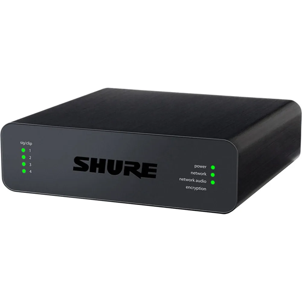 Shure ANI4IN 4-Channel Dante Mic/Line Audio Network Interface Unit (XLR Inputs)