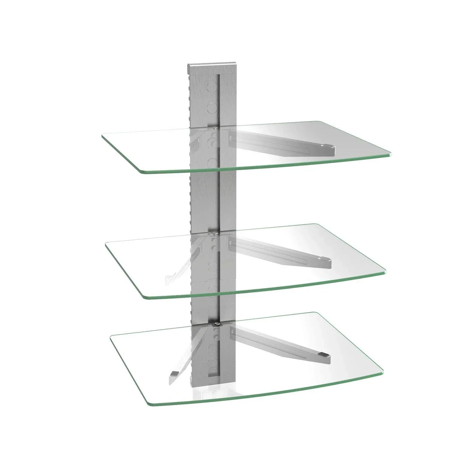 Wali CS303S Floating Wall Mounted Shelf with Transparent Strengthened Tempered