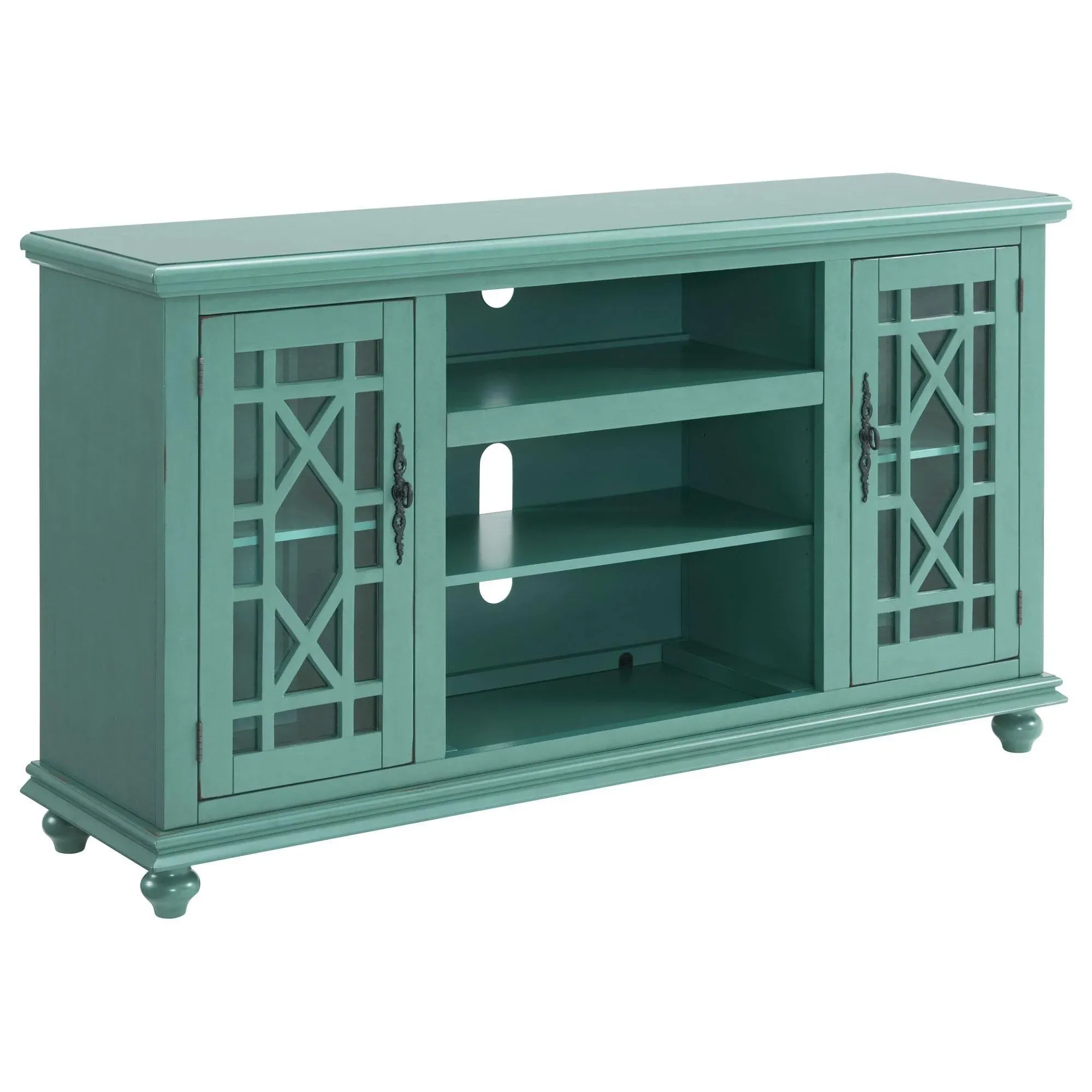 Martin Svensson Home Elegant 2 Door TV Stand - Antique Teal