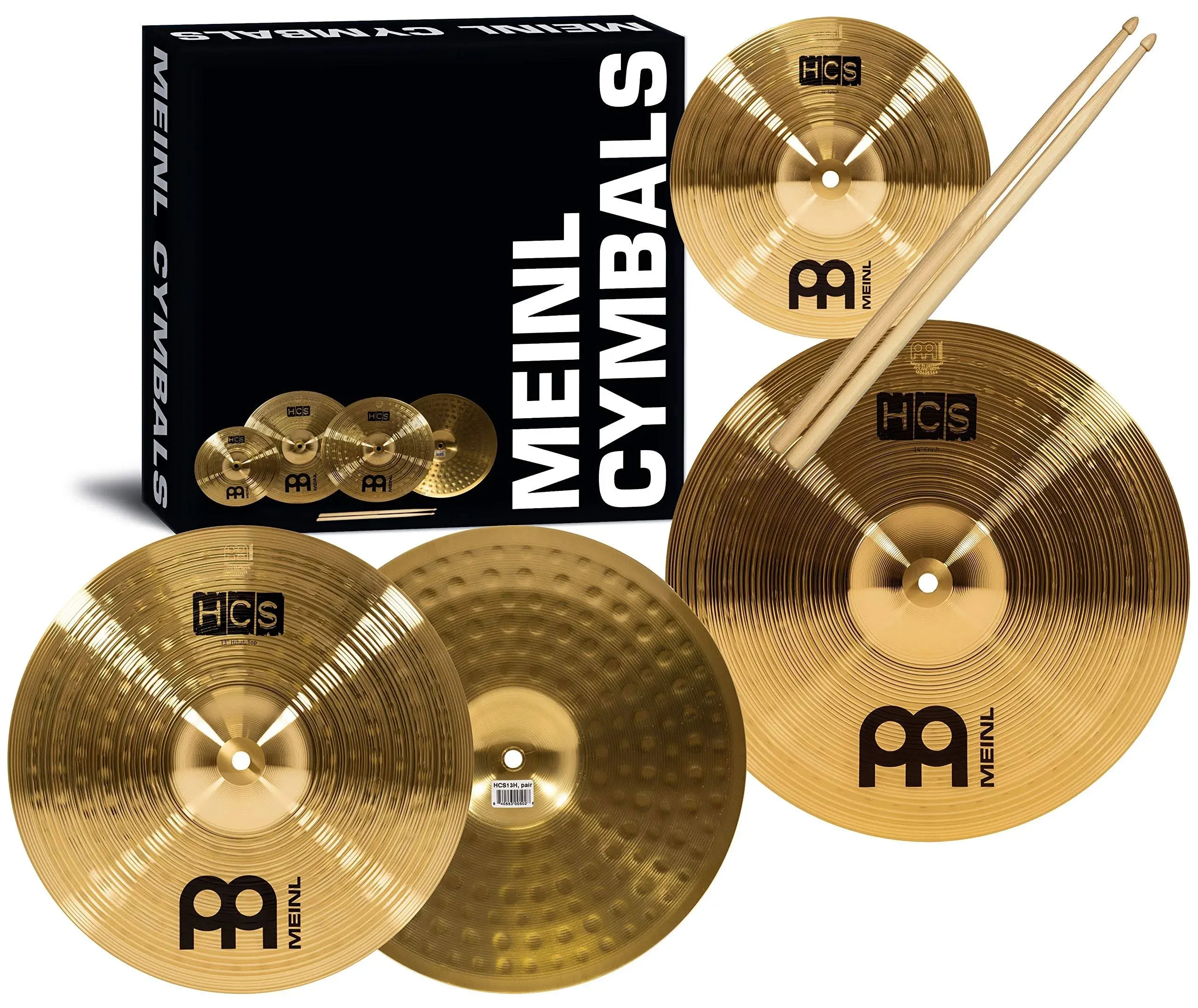 MEINL HCS Cymbal Pack With Free Splash, Sticks and Lessons