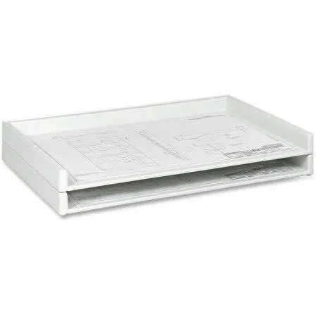 Safco Products 4897 Giant Stack Tray for 24" x 36" Documents, (Qty. 2), White