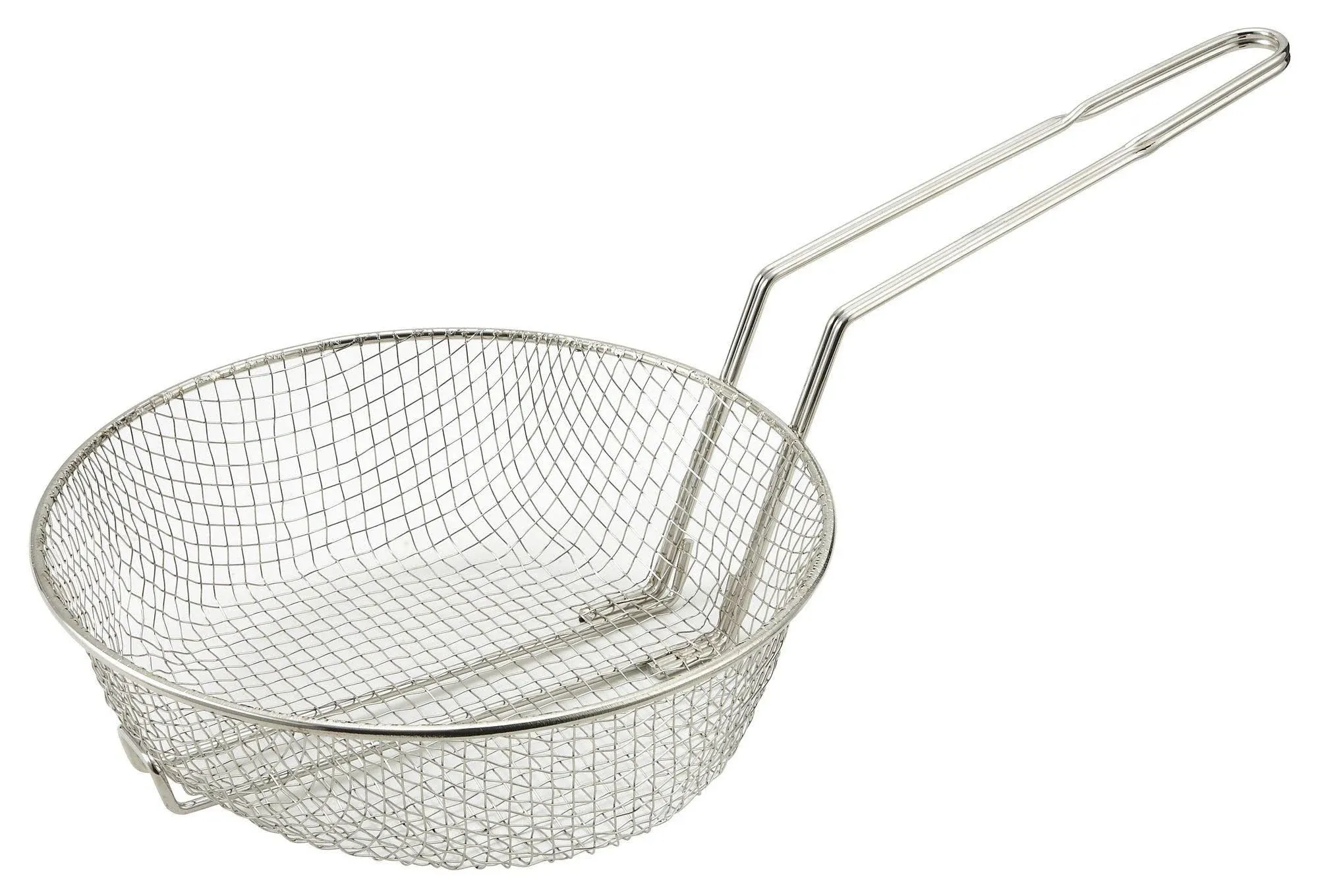 Winco Culinary Basket, 8-Inch Diameter, Medium Mesh, Nickel