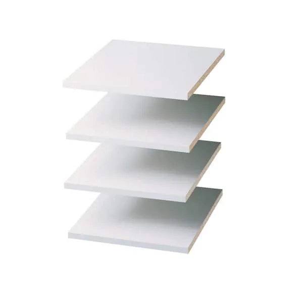 Easy Track RS1412 Truffle 12&#034; Shelves For Easy Track Closet System - 4 Pack