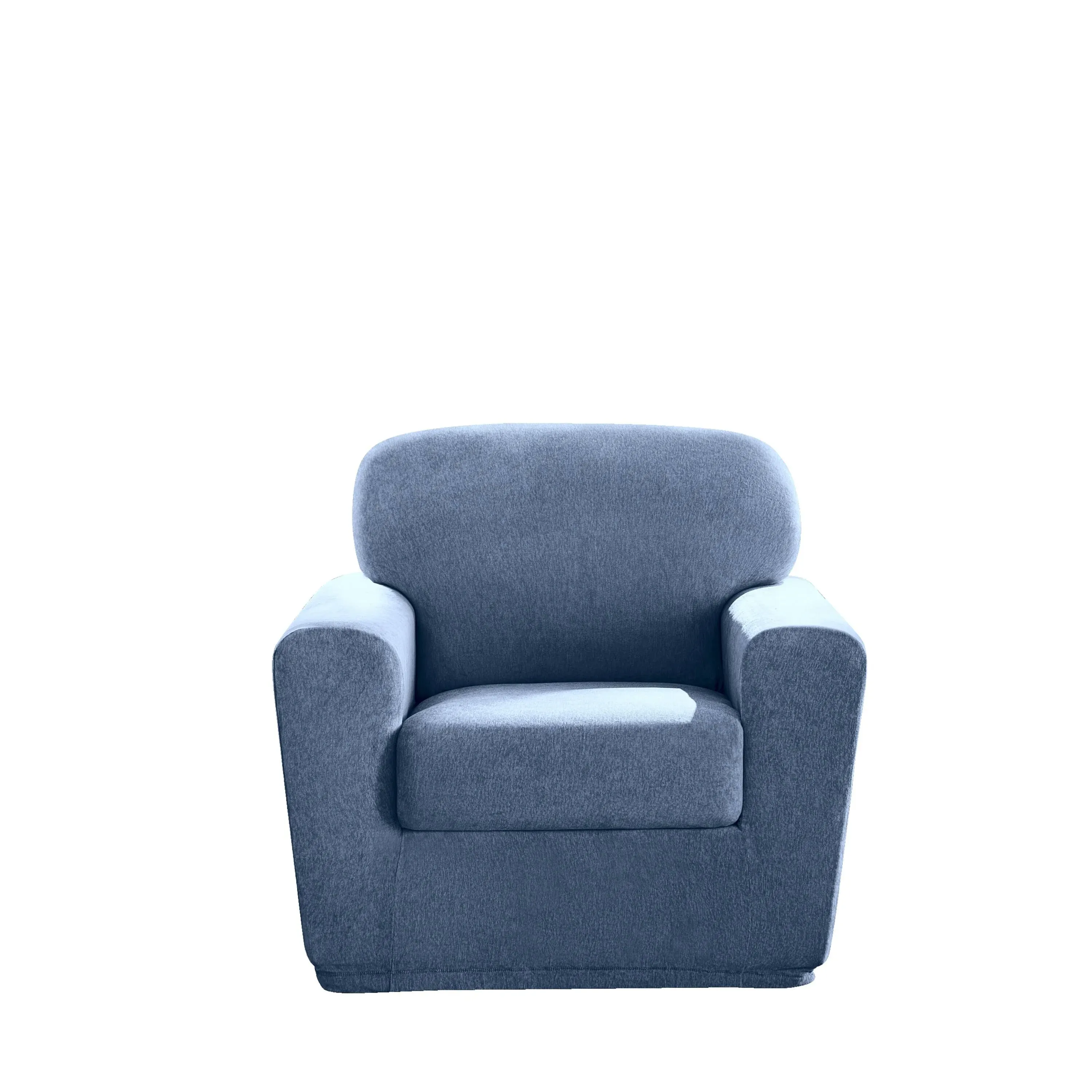 SureFit Cedar Stretch Textured 2 Piece Chair Slipcover - 40x43 - Indigo