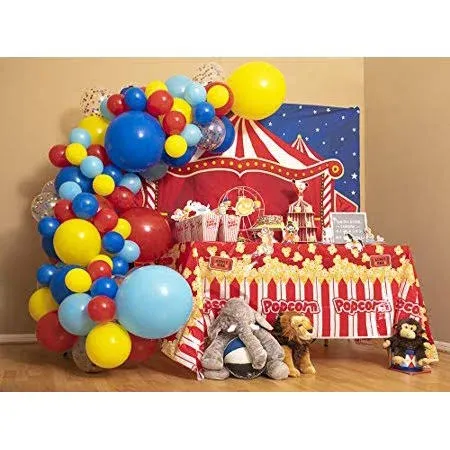 110pc, 3 Sizes - Circus Balloon Arch Kit & Garland for Carnival Party Decorations ...